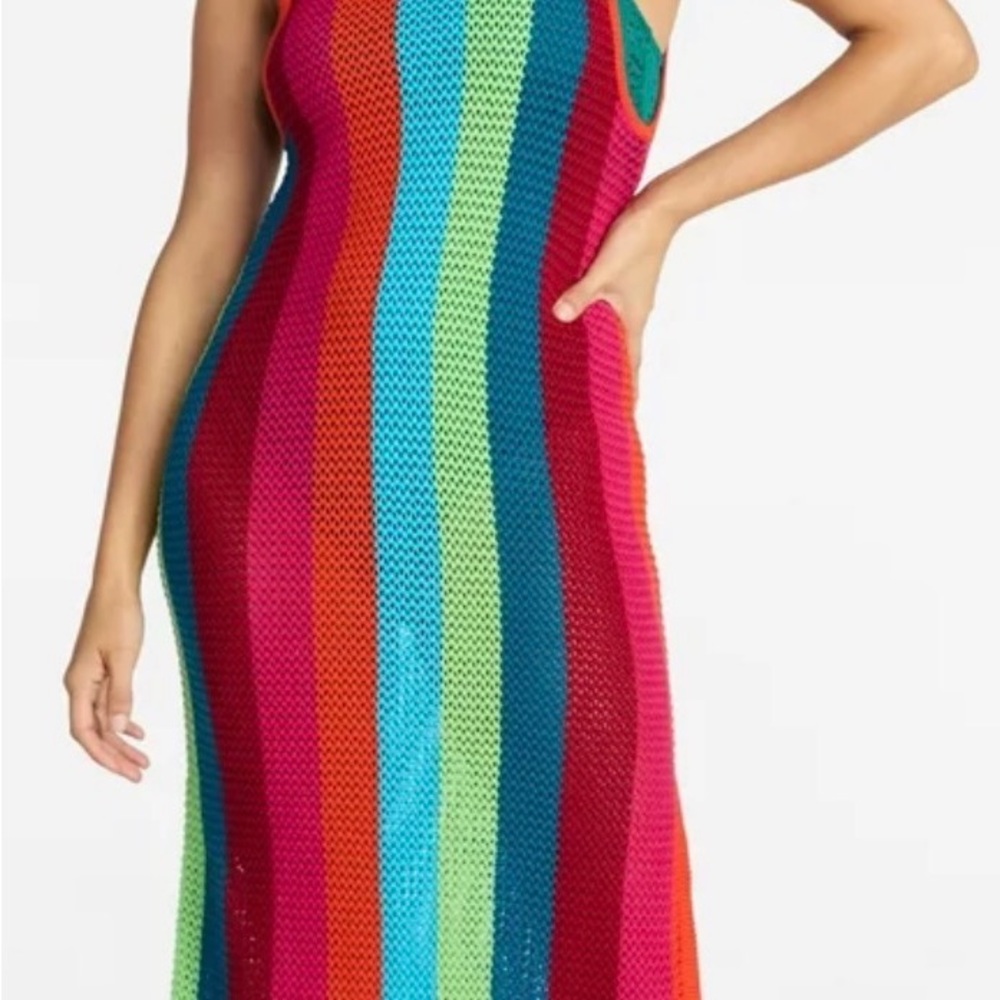 Time and Tru Multicolor Knit swimsuit cover up